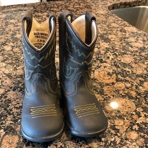 Genuine leather toddler cowboy boots (unisex)